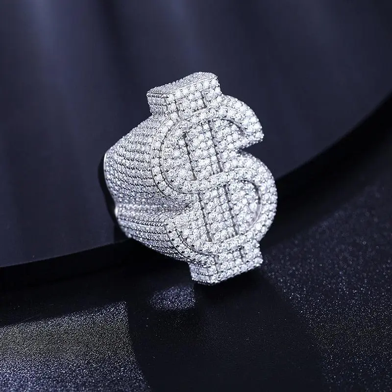 Moderner Iced-Dollar-Ring 2