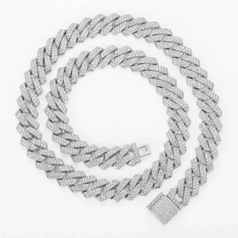 Moissanit-Cuban-Link-Kette