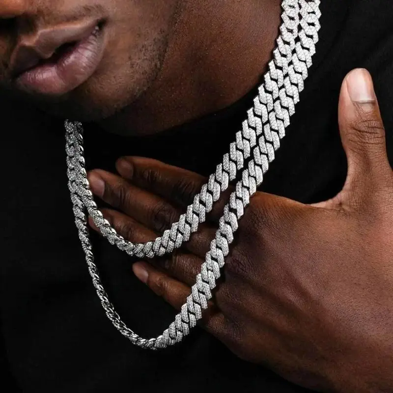 Moissanit-Cuban-Link-Kette