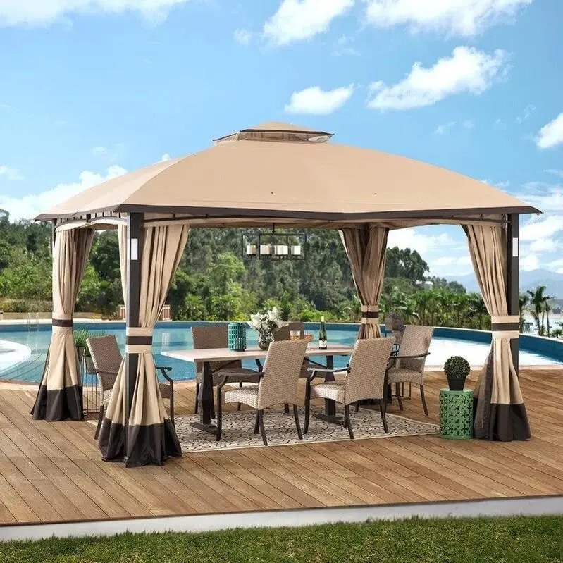 Moorehead-Stahl-Pavillon für die Terrasse, 3,66 m x 3,05 m