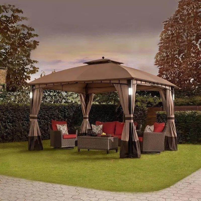 Moorehead-Stahl-Pavillon für die Terrasse, 3,66 m x 3,05 m 2