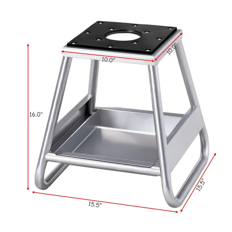 Motorrad-Motocross-Dirtbike-Panelständer mit Hebevorrichtung, Wartungsheber und Hubhebel – Tragfähigkeit bis 1000 lb (10" × 10" mit abnehmbarer Ölschale)