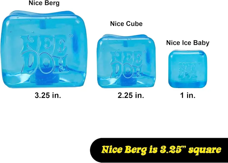 Nice Berg – Beruhigendes, quadratisches Sinnes-Spielzeug in Blau für Kinder ab 3 Jahren