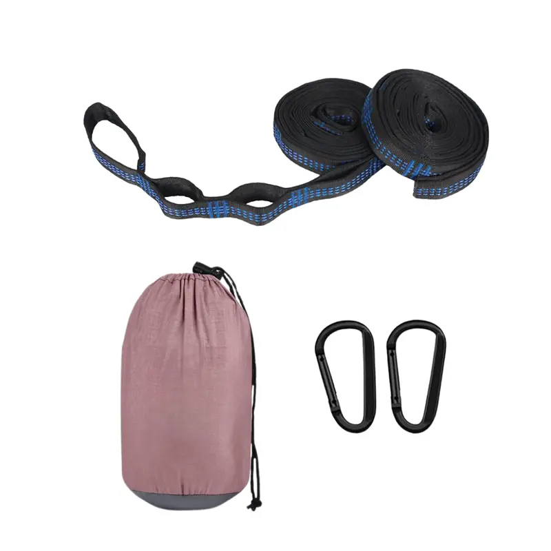 Nylon-Camping-Hängematte mit verstellbaren Gurten und 2 Karabinern