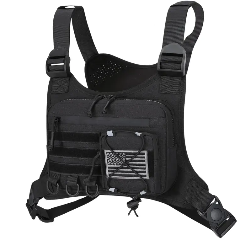 Outdoor-Brusttasche mit verstellbaren Trageriemen und Reißverschluss-Fach 2