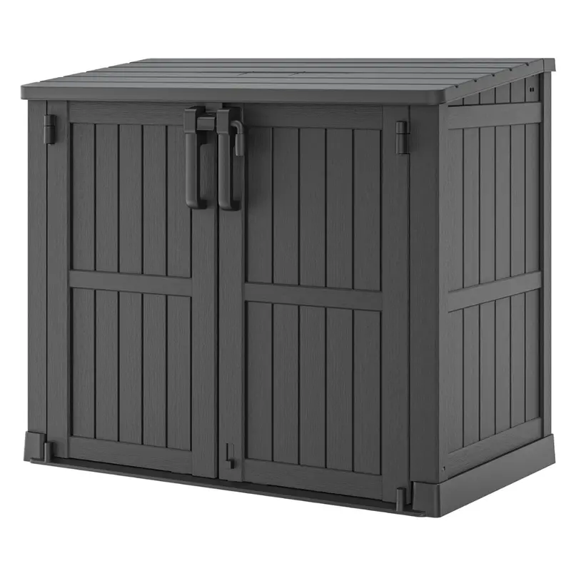 Outdoor-Resin-Aufbewahrungsschuppen mit 36 Kubikfuß Fassungsvermögen und abschließbarem Gartenlager