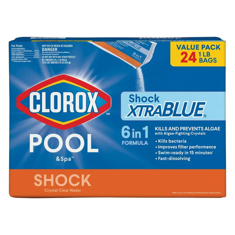 Pool Spa Hot Tub XtraBlue Schock-Algaenzid-Behandlung, 1 lb-Beutel, 24er-Pack