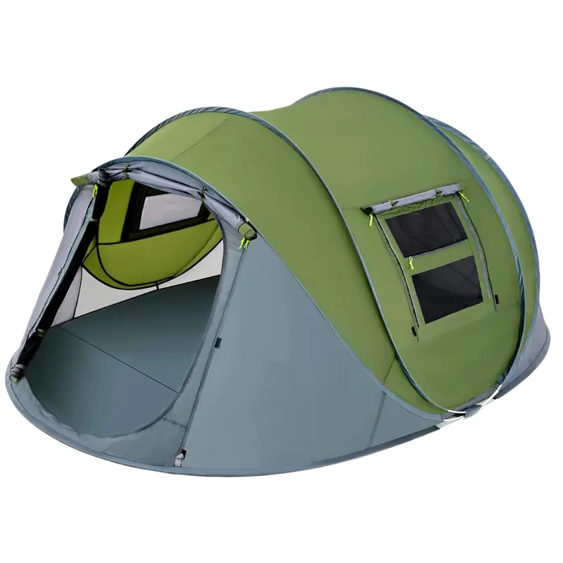 Pop-Up-Campingzelt für 4 Personen mit 2 Türen und automatischem Aufbau