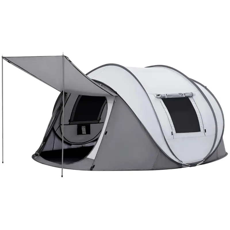 Pop-Up-Campingzelt für 4 Personen mit 2 Türen und automatischem Aufbau
