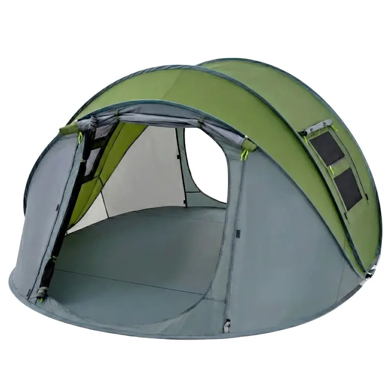 Pop-Up-Campingzelt für 4 Personen mit 2 Türen und automatischem Aufbau