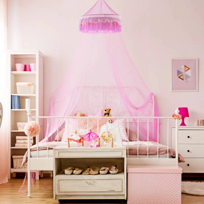 Prinzessinnen-Bett-Himmel mit eleganter Rüschen-Spitze