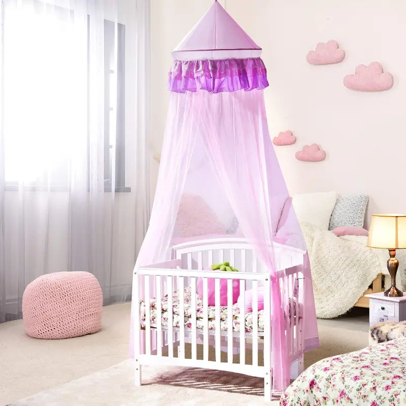 Prinzessinnen-Bett-Himmel mit eleganter Rüschen-Spitze