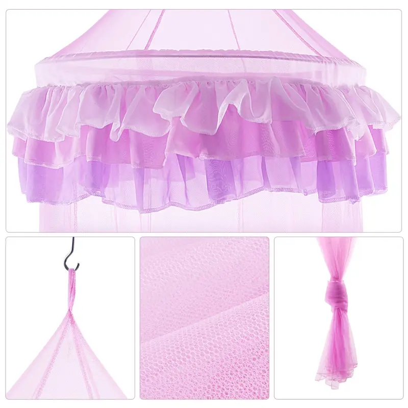 Prinzessinnen-Bett-Himmel mit eleganter Rüschen-Spitze
