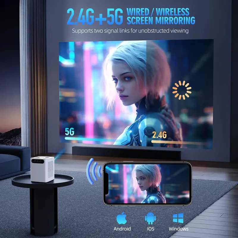 Projektor mit WLAN und Bluetooth