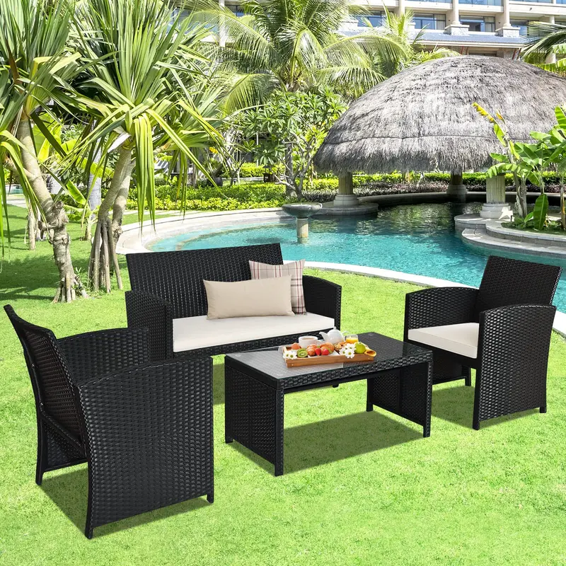 Rattan-Patio-Möbelset, Outdoor-Wicker-Gesprächssofa 2