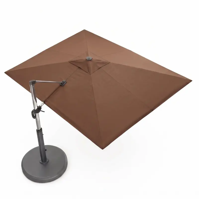 Rechteckiger Kragarm-Sonnenschirm für die Terrasse, 2,74 × 3,66 m, mit 360°-Drehfunktion