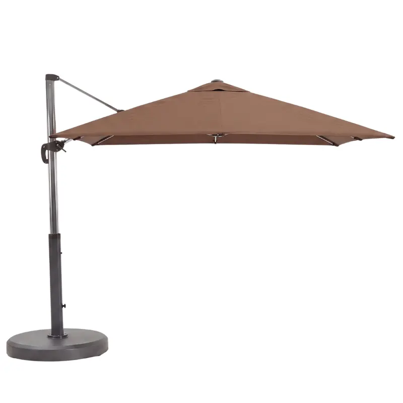 Rechteckiger Kragarm-Sonnenschirm für die Terrasse, 2,74 × 3,66 m, mit 360°-Drehfunktion