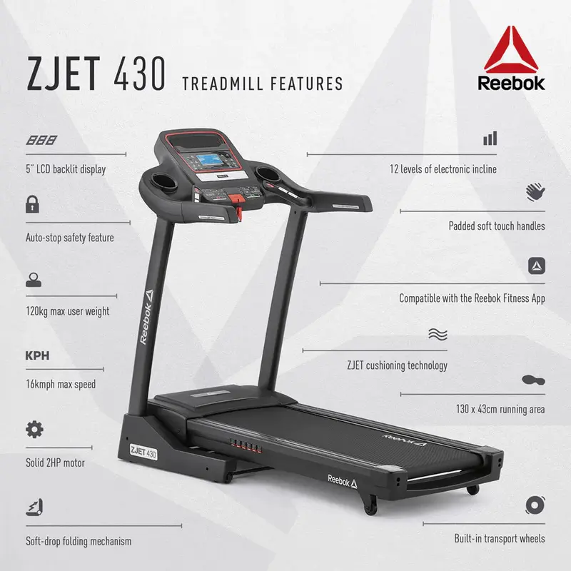 Reebok ZJET 430 Bluetooth-Laufband