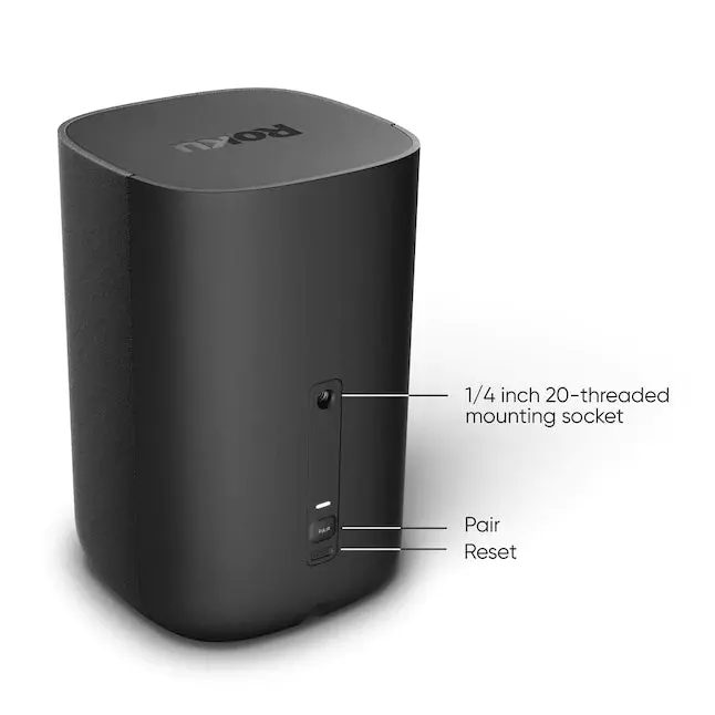 Roku 6,1-Zoll-80-Watt-Set aus 2 intelligenten, tragbaren Lautsprechern für den Innenbereich