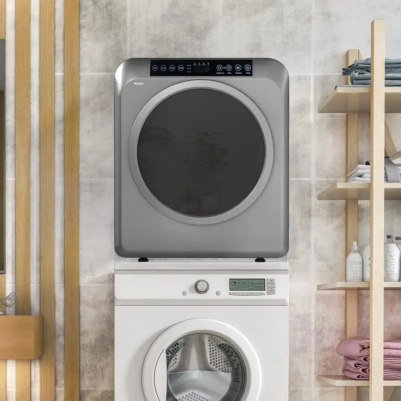 ROVSUN 13,2 lb tragbarer Wäschetrockner, kompakter Trockner mit 3,5 cu. ft 2