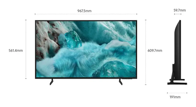Samsung QLED Q7F 4K Smart-TV, 43 Zoll (108 cm), mit AI-Vision, 100 % Farbvolumen dank Quantum Dot, HDR10+, Q4 AI-Prozessor, One UI Tizen, WLAN, Bluetooth 5.3 und Motion Xcelerator