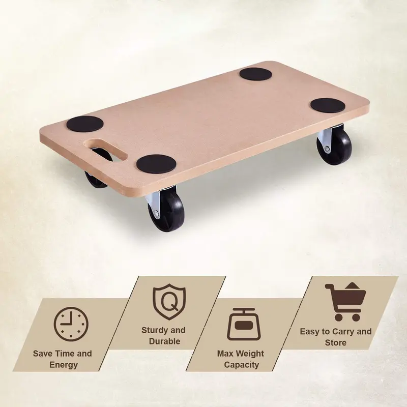 Schwerlast-Transportroller für Möbel aus Holz – Beweglicher Möbelroller für Umzüge (23" x 11,5" Plattform)