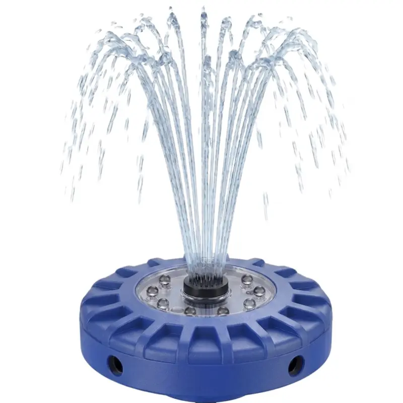 Schwimmender Poolbrunnen mit LED-Leuchten und wiederaufladbarer Wasserpumpe