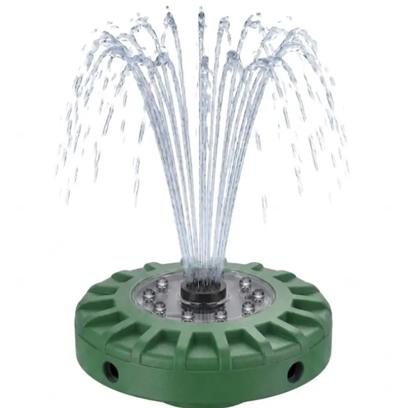 Schwimmender Poolbrunnen mit LED-Leuchten und wiederaufladbarer Wasserpumpe 2