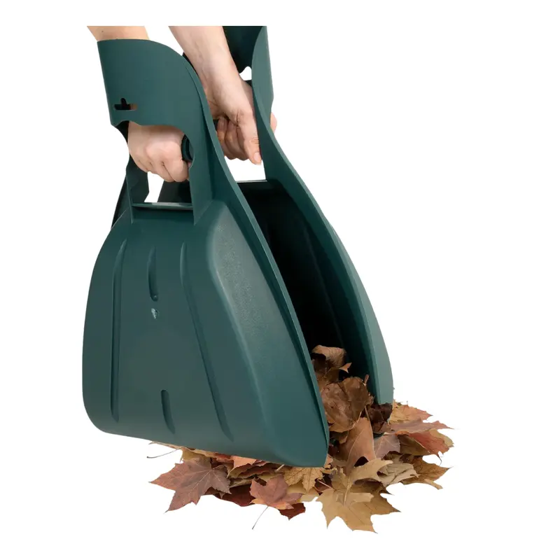 Set mit 2 Blatt-Schaufeln und Handschlegeln für die Garten- und Rasenpflege – Grün