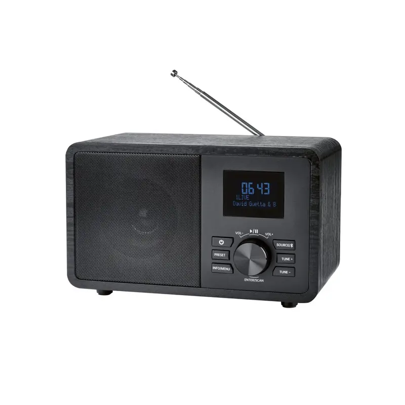 SILVERCREST® DAB+-Bluetooth®-Radio in Holzoptik (schwarz) – B-Ware, sehr gut