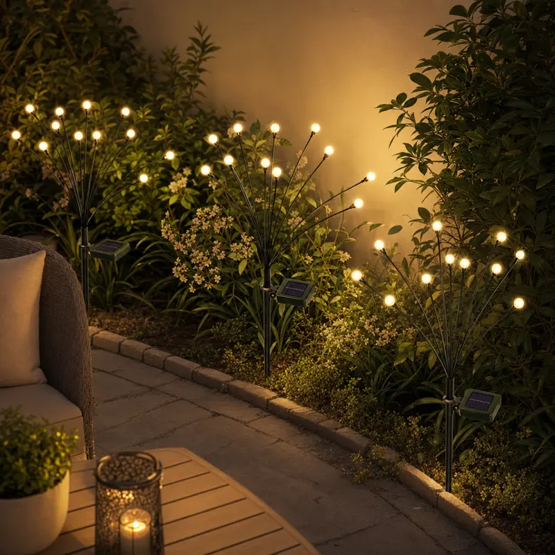 Solarfeuerfliegen-Gartenleuchten mit LED, wasserdicht, für Landschaftsgestaltung und Garten-Dekoration