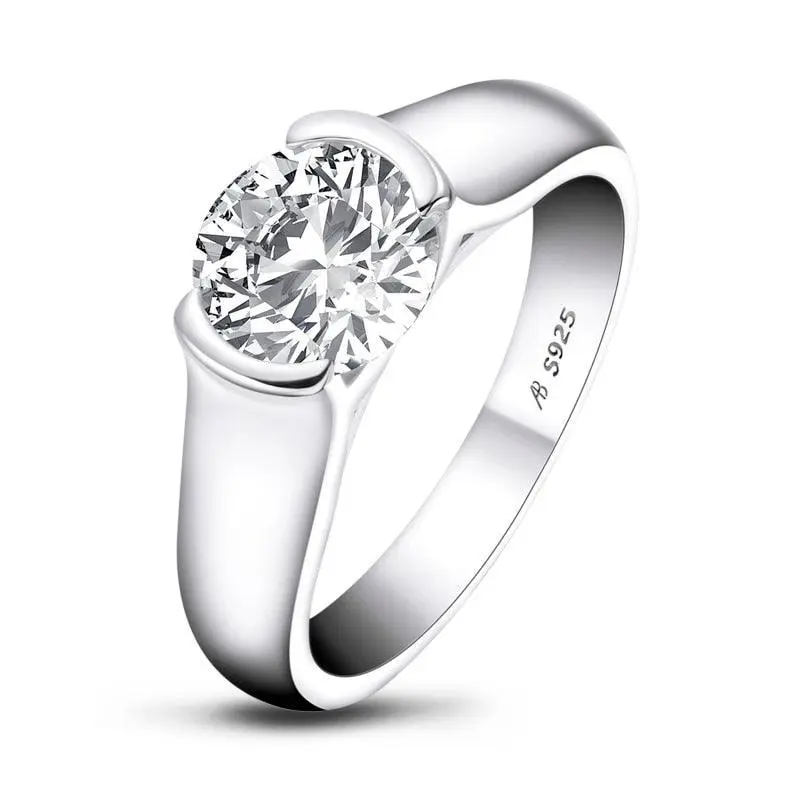 Solitär-Bezel-Verlobungsring