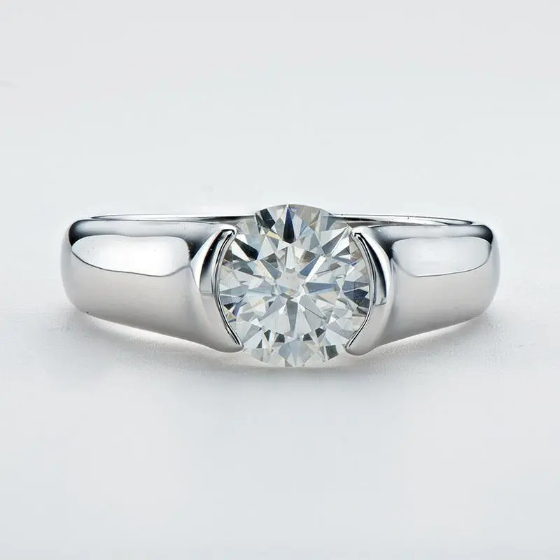Solitär-Bezel-Verlobungsring