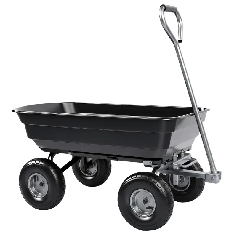Stahlrahmen-Transportwagen mit 272 kg Tragfähigkeit für Garten und Außenbereich