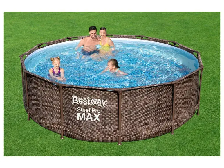 »Steel Pro Max™ DELUXE SERIES™«-Framepool-Set mit Filterpumpe und Leiter 2