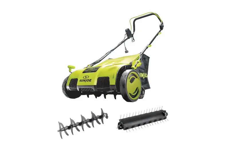 Sun Joe AJ805E elektrischer Rasenentmooser mit Sammelbeutel, 38 cm (15 Zoll), 13 A 2