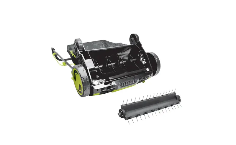 Sun Joe AJ805E elektrischer Rasenentmooser mit Sammelbeutel, 38 cm (15 Zoll), 13 A