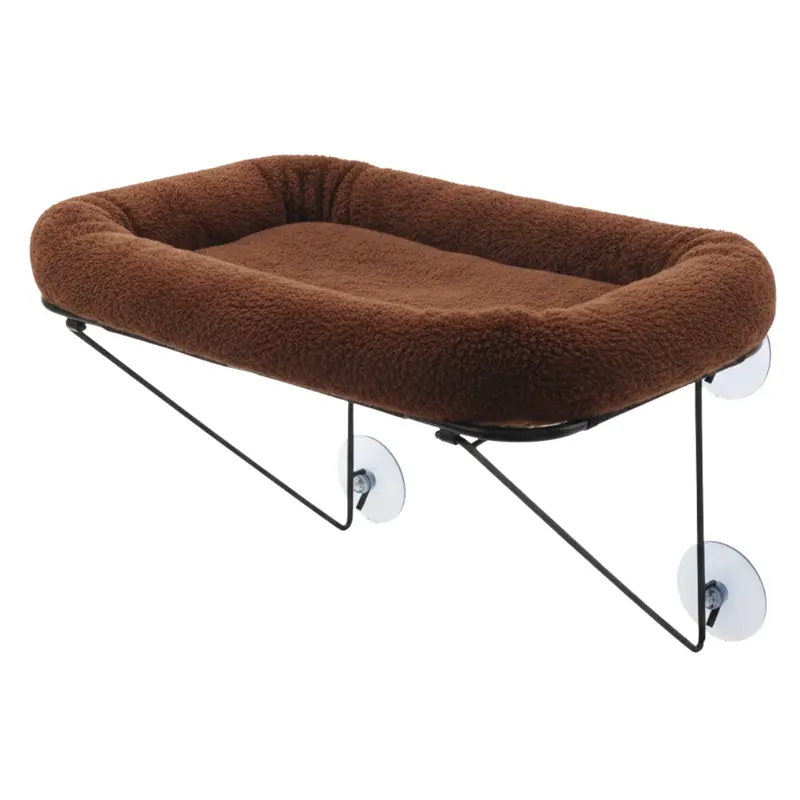 Sunbeam Fenster-Katzenhocker mit Metall-Stützrahmen und waschbarem Sherpa-Bett