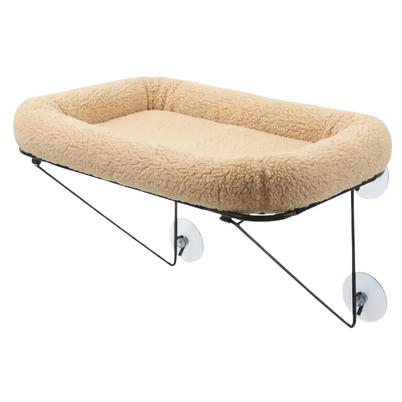 Sunbeam Fenster-Katzenhocker mit Metall-Stützrahmen und waschbarem Sherpa-Bett 2