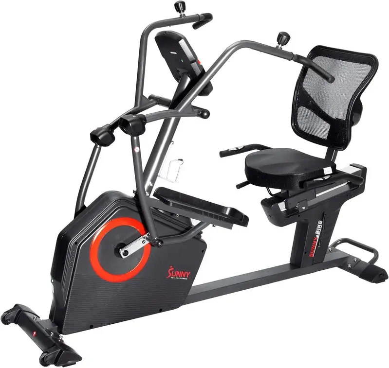Sunny Health & Fitness Elektromagnetischer Liege-Ellipsentrainer mit Armübungsgriffen, leicht zugänglichem Sitz und exklusiver SunnyFit®-App mit erweiterter Bluetooth-Konnektivität – SF-RBE4886SMART… 2