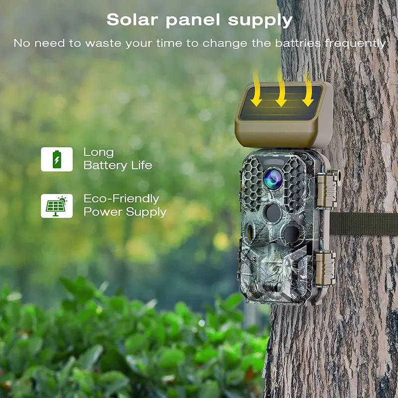T200 4K 30-MP-Solar-Wildkamera mit WLAN und Bluetooth