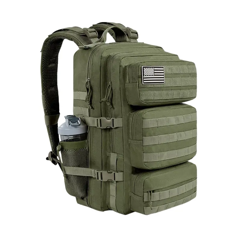 Taktischer Rucksack mit MOLLE-System und mehreren Fächern
