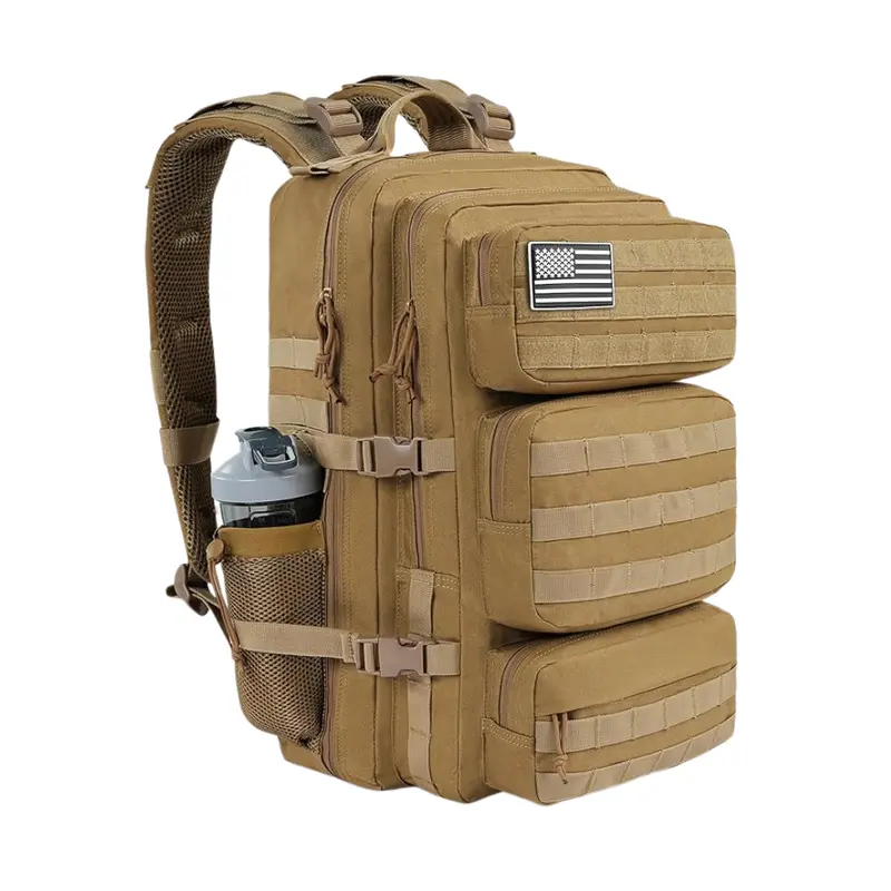 Taktischer Rucksack mit MOLLE-System und mehreren Fächern