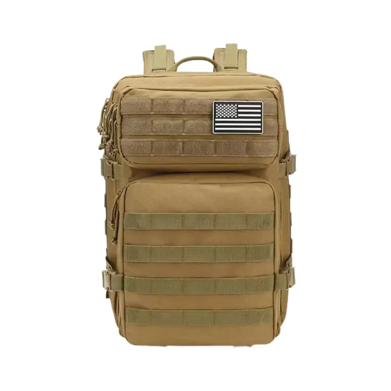 Taktischer Rucksack mit MOLLE-System und mehreren Fächern