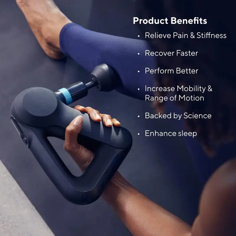 TheraGun Elite – Ultra-leiser Percussion-Massagegerät der 5. Generation zur Tiefengewebe-Entspannung bei Muskelbeschwerden, handliches elektrisches Massagegerät ideal für Nacken, Rücken und gesamten Körper, Bluetooth- und USB-C-Ladefunktion 2