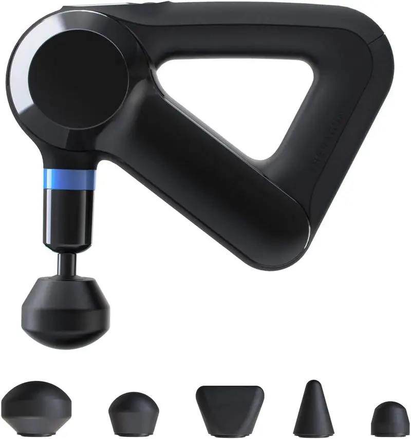 TheraGun Elite – Ultra-leiser Percussion-Massagegerät der 5. Generation zur Tiefengewebe-Entspannung bei Muskelbeschwerden, handliches elektrisches Massagegerät ideal für Nacken, Rücken und gesamten Körper, Bluetooth- und USB-C-Ladefunktion