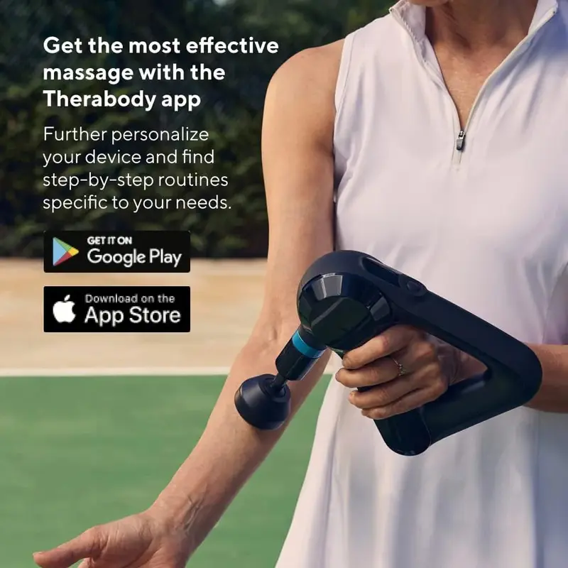 TheraGun Elite – ultraschallisches Percussion-Massagegerät für tiefe Gewebemassage und Muskelentspannung, handgeführtes elektrisches Massagegerät ideal zur Entspannung von Nacken, Rücken und dem gesamten Körper, mit Bluetooth- und USB-C-Ladefunktion, 5. Generation