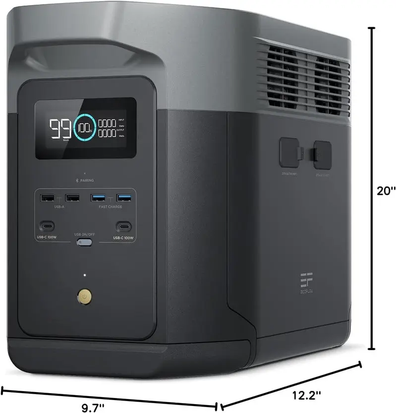 Tragbare Stromversorgungsstation Delta 2 Max – 2400 W Solargenerator