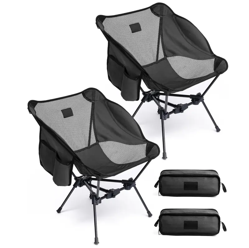 Tragbarer, klappbarer Campingstuhl mit Aluminiumrahmen und Tragetasche 2