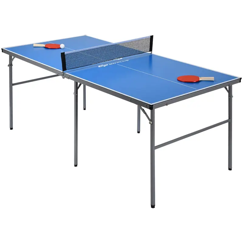 Tragbarer Tischtennistisch, zu 100 % vormontiert, klappbarer Ping-Pong-Tisch mit Netz